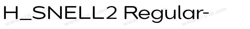 H_SNELL2 Regular字体转换